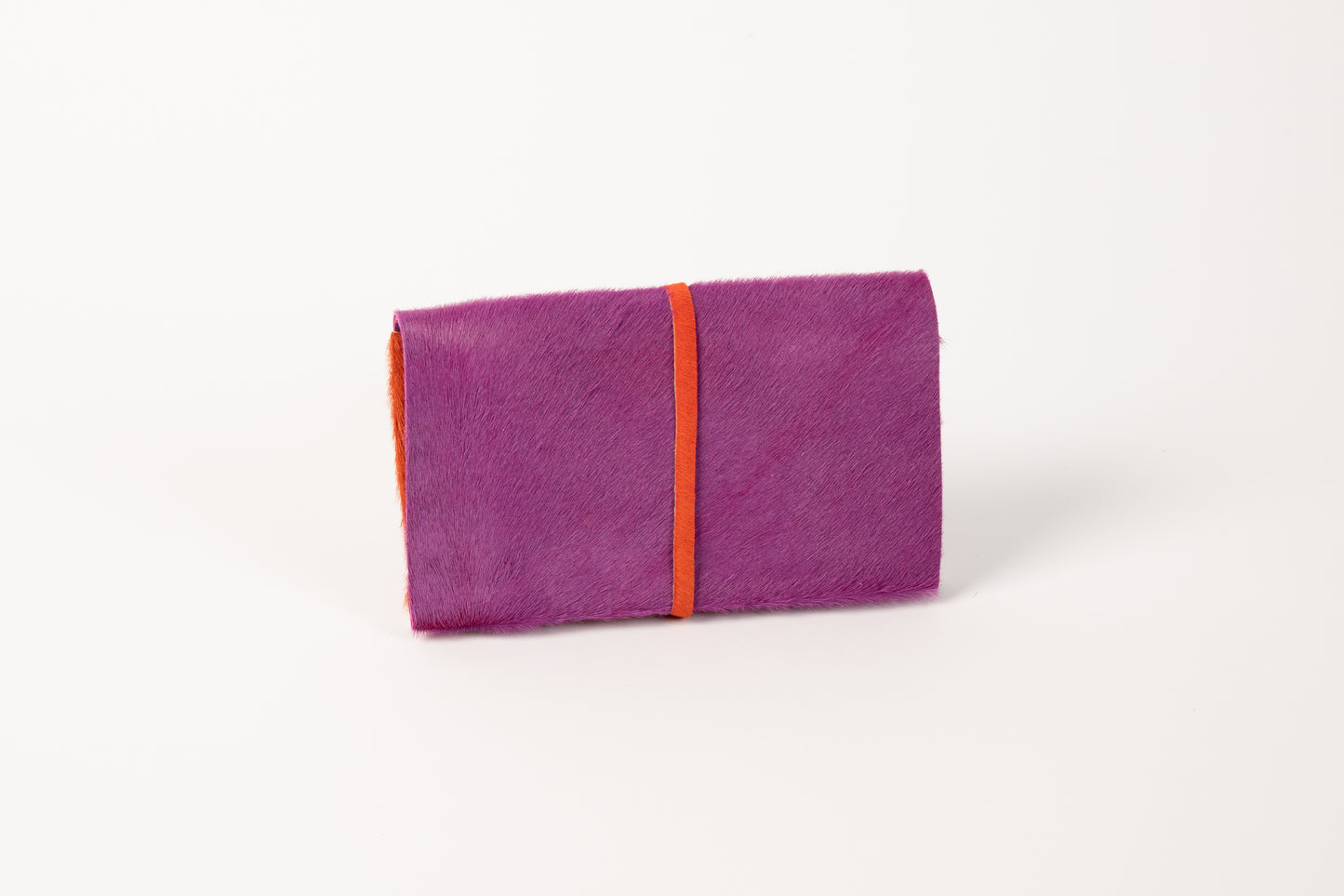 Candy hair on leather tobacco pouch